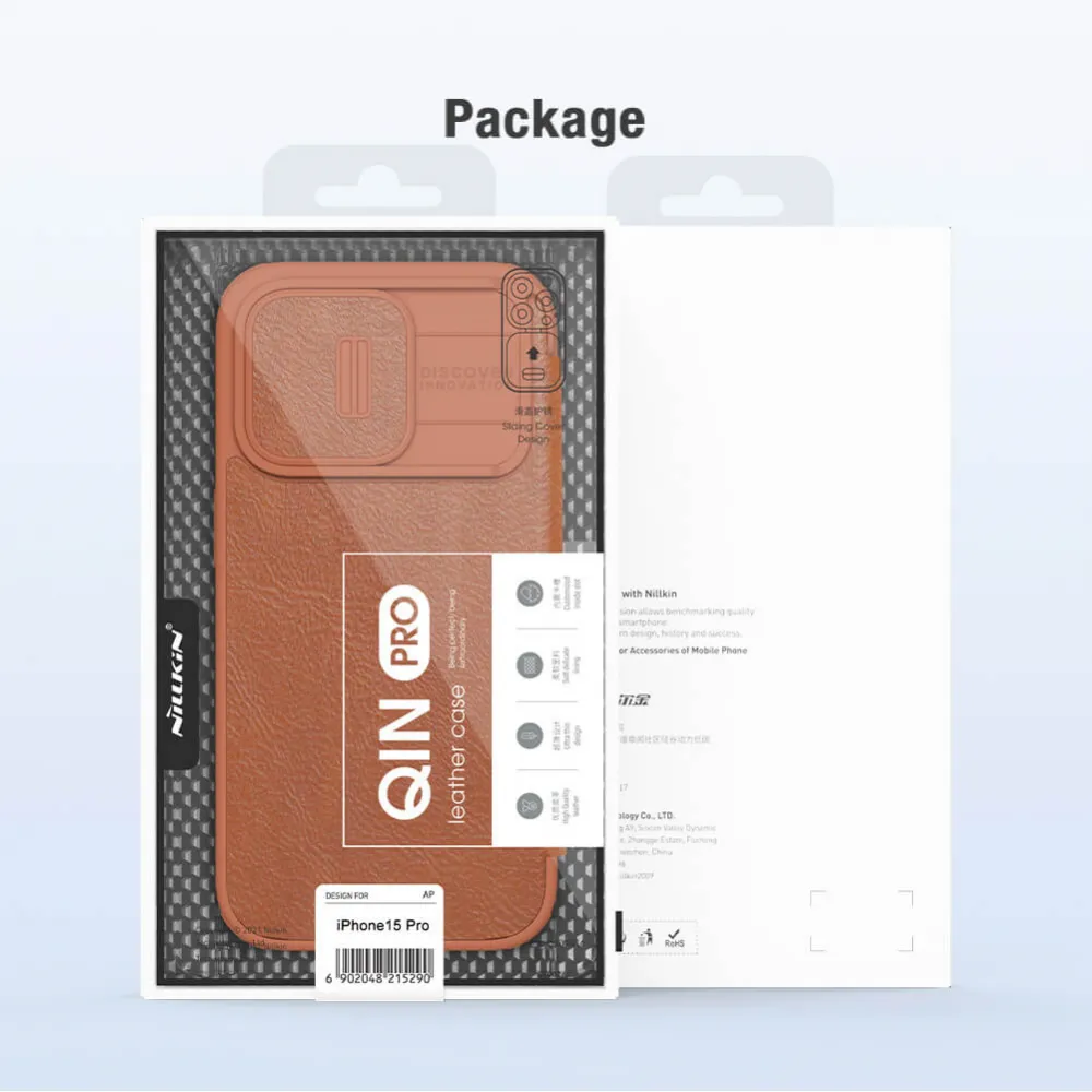 Maska Nillkin Qin Pro za iPhone 15 Pro 6.1 crna