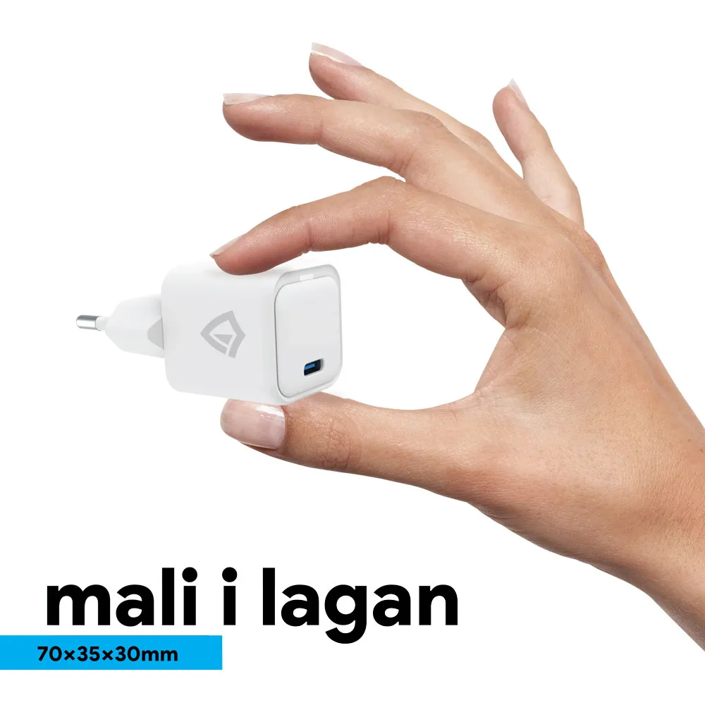 Kucni punjac Teracell Evolution TC-14GP, GaN, PD 3.0, 20W beli