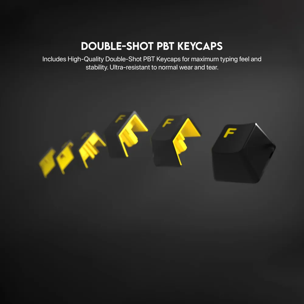 Tastatura Mehanicka Gaming Fantech MK911 RGB Vibe Maxfit 70 London Tour Wireless (Yellow switch)