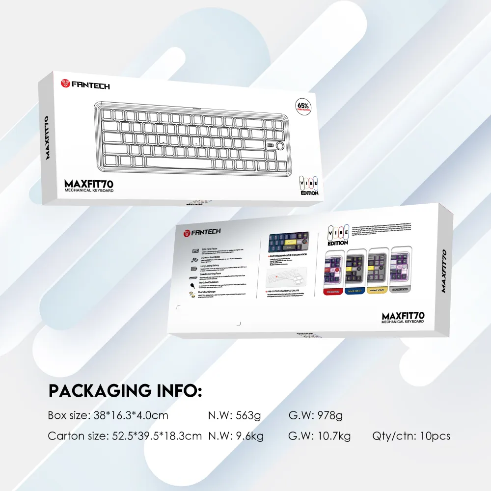 Tastatura Mehanicka Gaming Fantech MK911 RGB Vibe Maxfit 70 London Tour Wireless (Yellow switch)