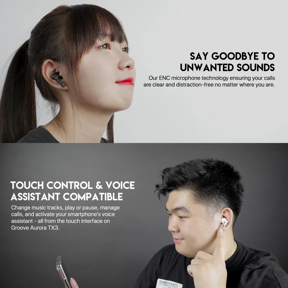 Bluetooth slusalice Fantech TX-3 Groove Aurora crne