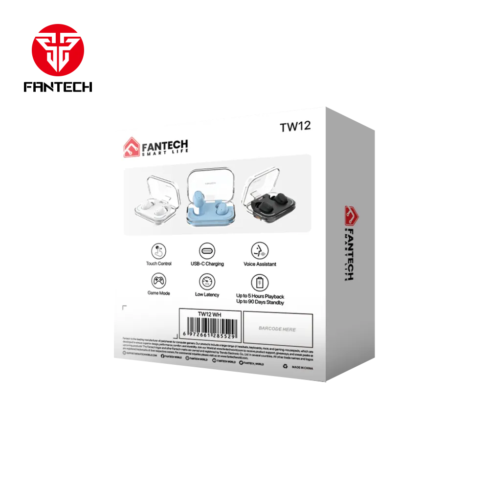 Bluetooth slusalice Fantech Wave 12 bele
