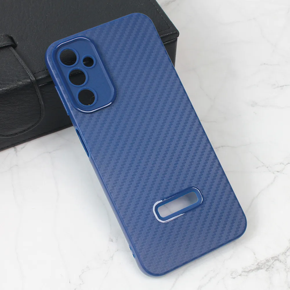 Maska Carbon Stripe za Samsung A245F Galaxy A24 4G plava