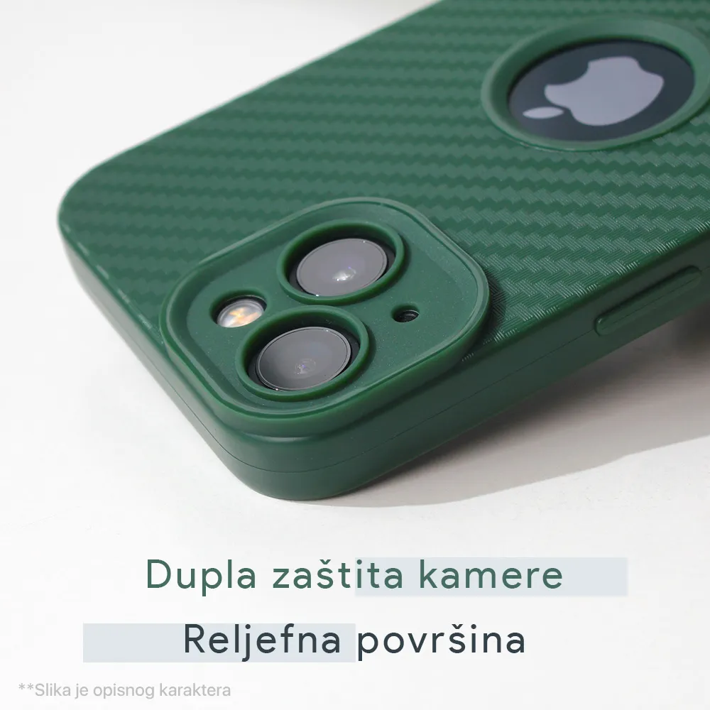 Maska Carbon Stripe za iPhone 14 Pro 6.1 zelena