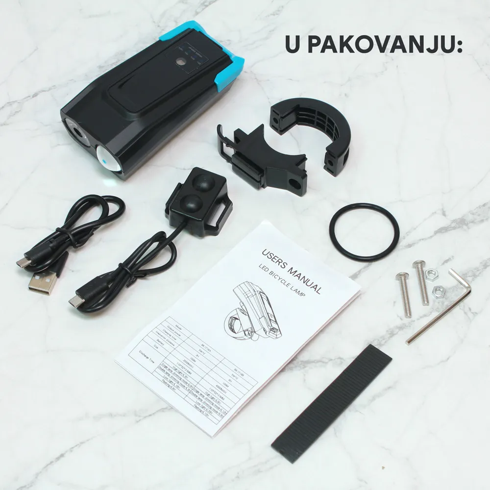 Prednje svetlo + zvono za elektricni trotinet