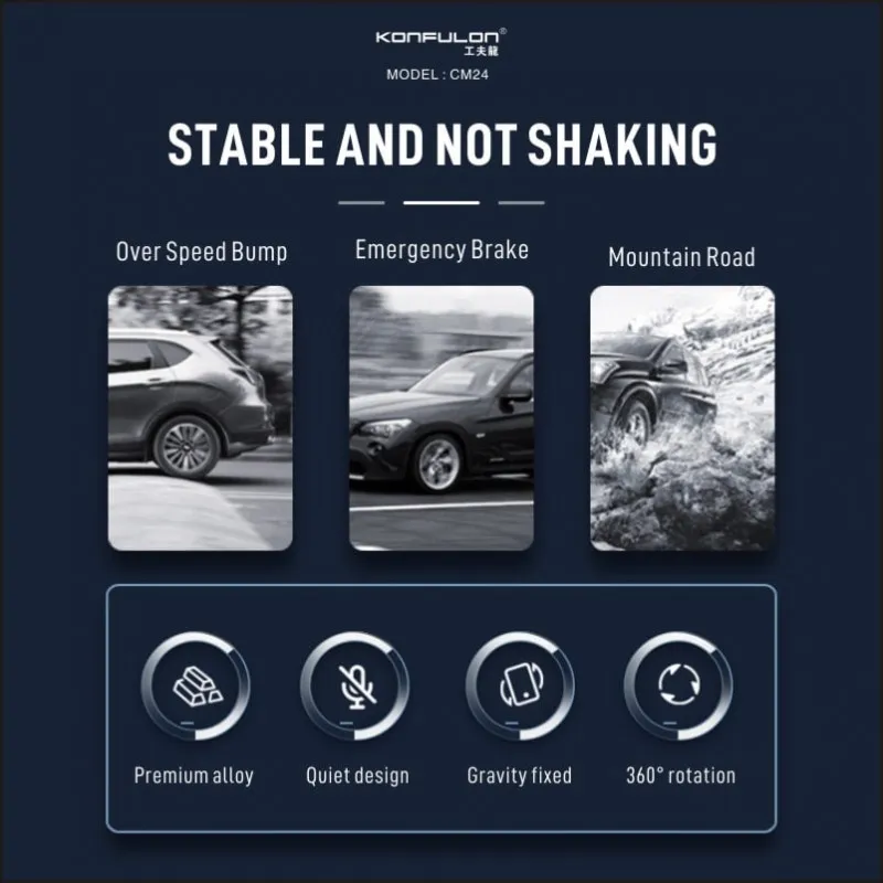 Auto stalak Konfulon CM24 crni