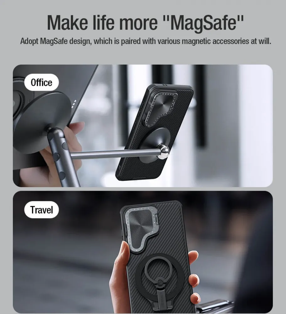 Maska Nillkin CamShield Prop Magnetic za Samsung Galaxy S24 zelena