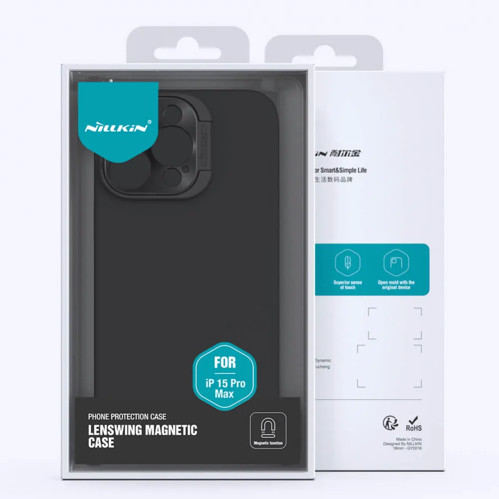 Maska Nillkin Lens Wing Magnetic za iPhone 15 Pro Max 6.7 ljubicasta