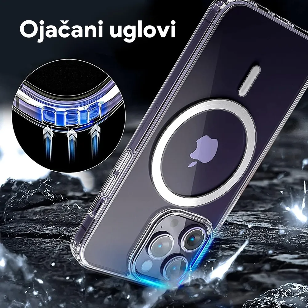 Maska Magsafe za iPhone 15 Pro Max 6.7 transparent (IC)