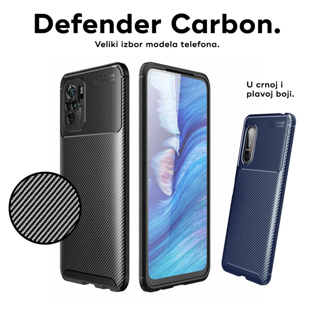 Maska Defender Carbon za Xiaomi Redmi Note 13 Pro Plus (EU) crna