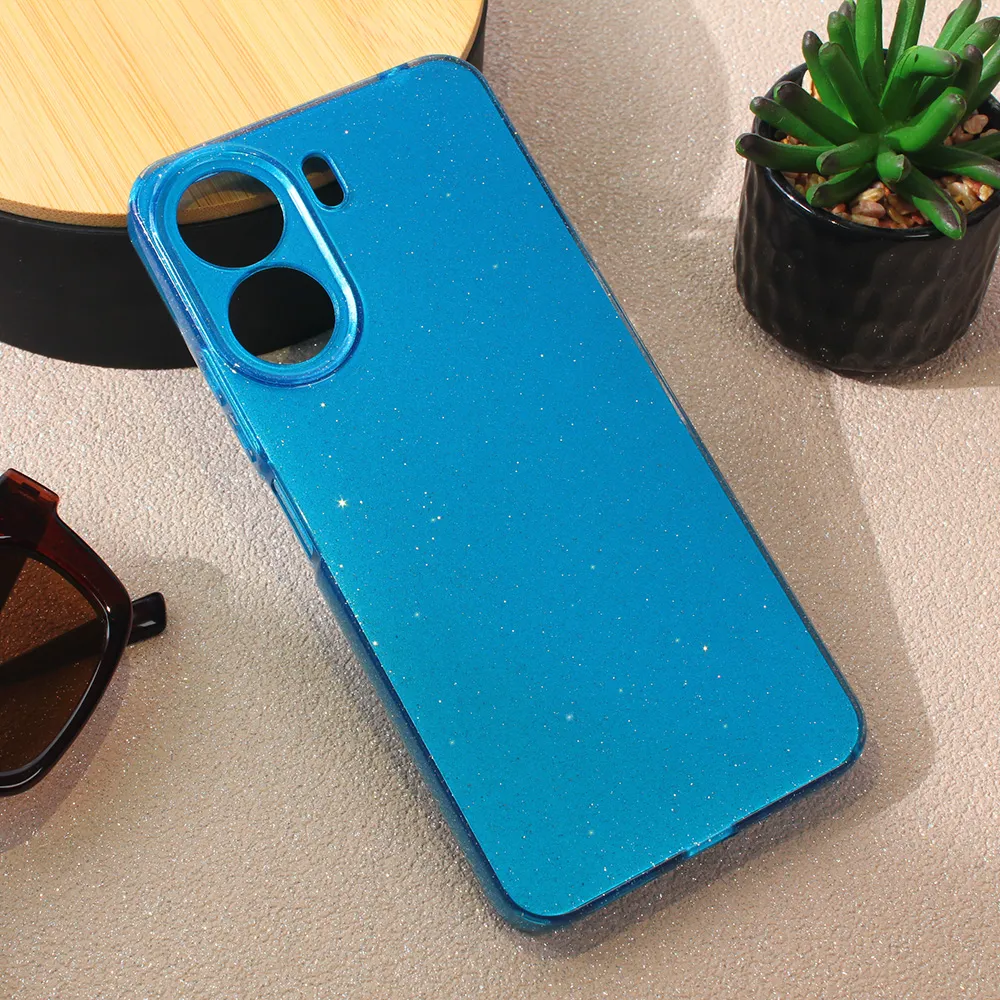 Maska Sparkle Dust za Xiaomi Redmi 13C svetlo plava