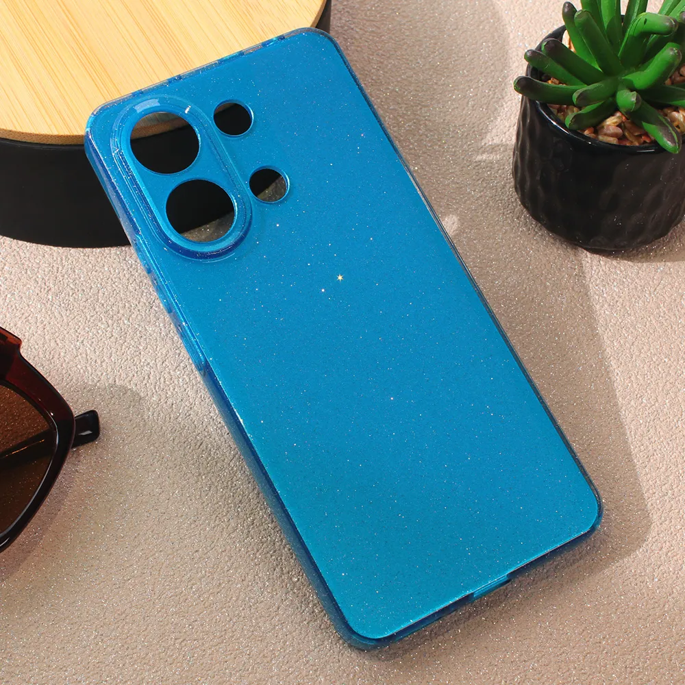 Maska Sparkle Dust za Xiaomi Redmi Note 13 4G svetlo plava