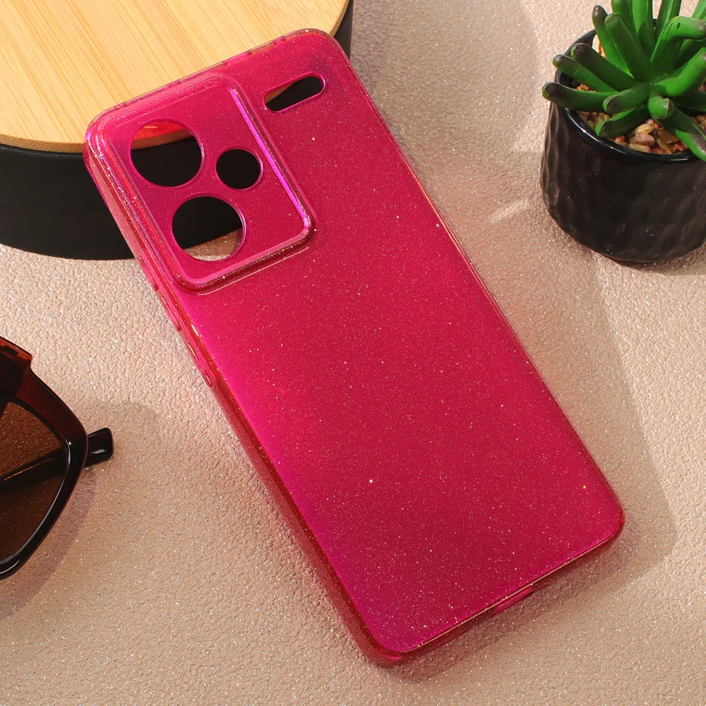 Maska Sparkle Dust za Xiaomi Redmi Note 13 Pro Plus bordo