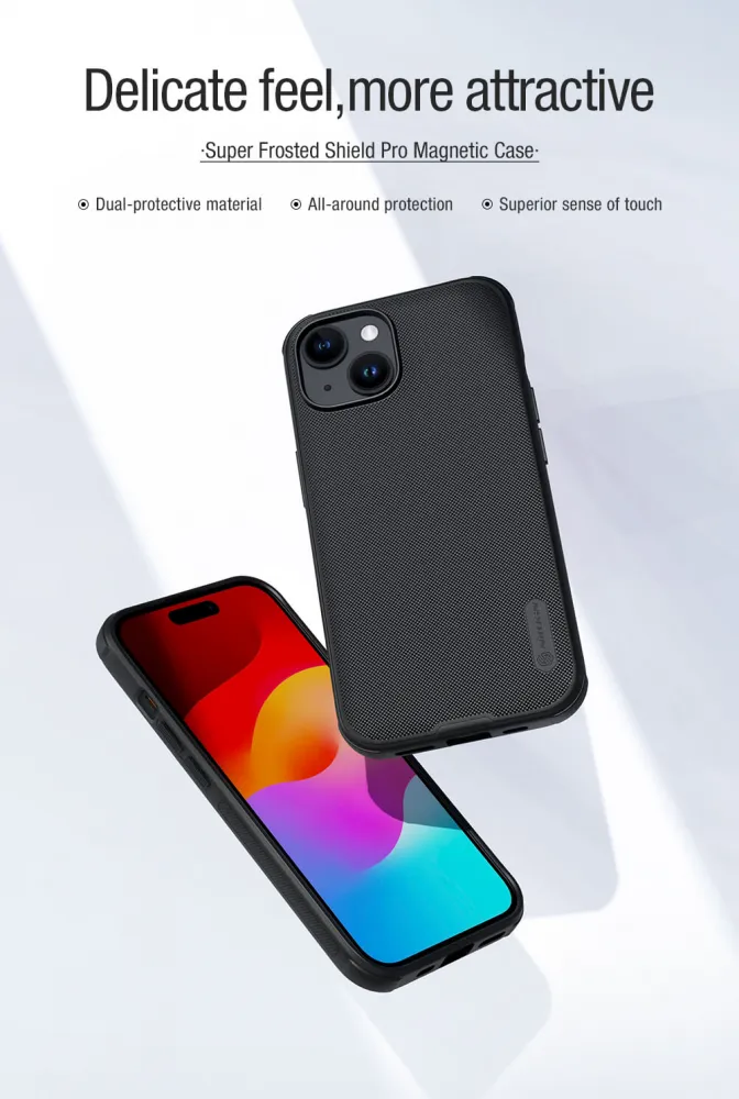 Maska Nillkin Scrub Pro Magnetic za iPhone 15 6.1 crna