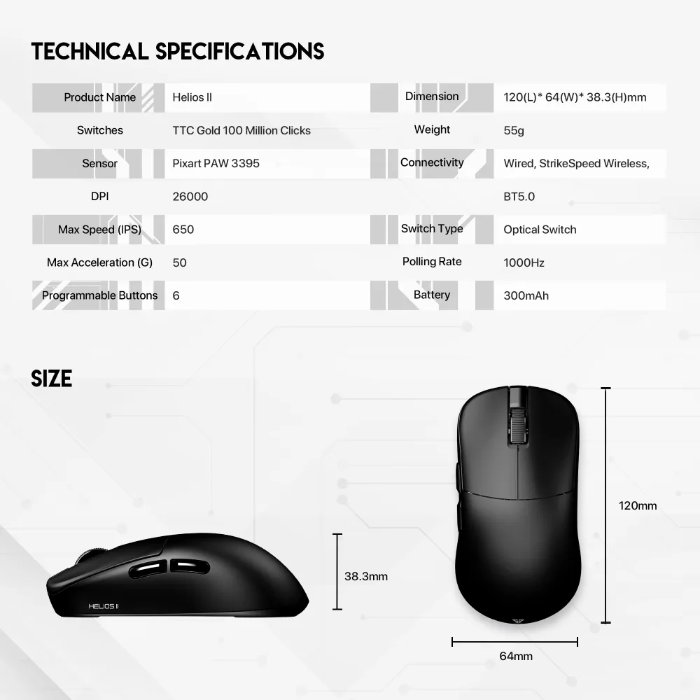 Mis Wireless Gaming Fantech XD3 (V3) 1K Helios II crni