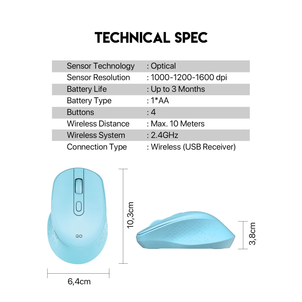 Mis Wireless Fantech W606 GO plavi