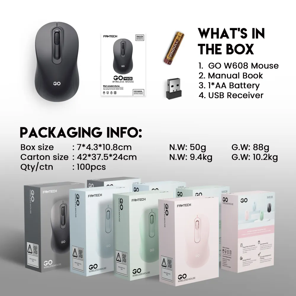 Mis Wireless Fantech W608 GO zeleni