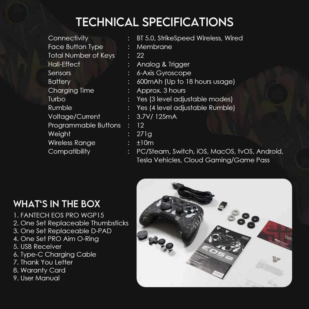Joypad wireless Fantech WGP15 EOS PRO multiplatform RGB beli