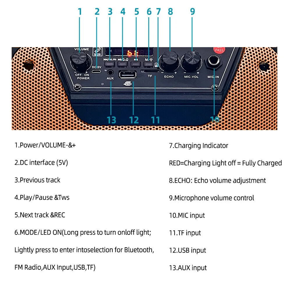 Bluetooth zvucnik TTD-8257