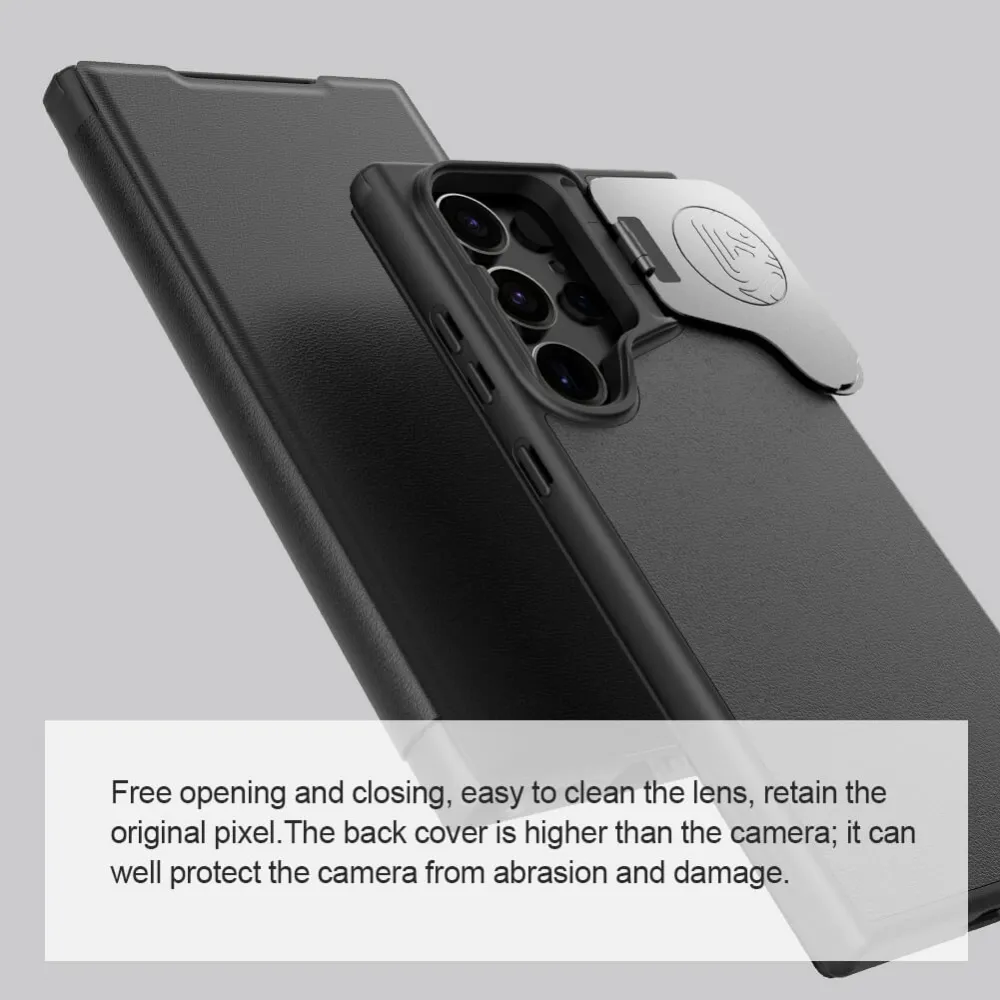 Maska Nillkin Qin Prop za Samsung S928B Galaxy S24 Ultra crna