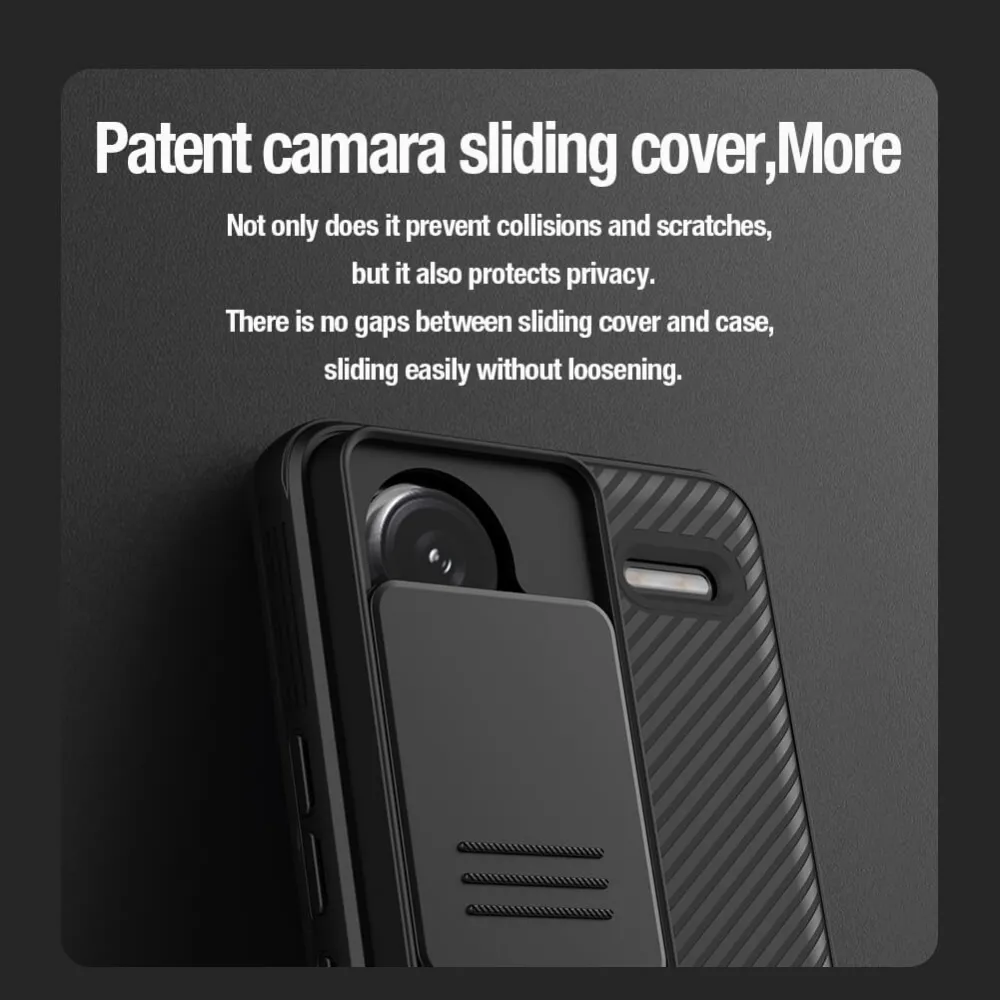 Maska Nillkin CamShield Pro za Xiaomi Redmi Note 13 Pro Plus crna