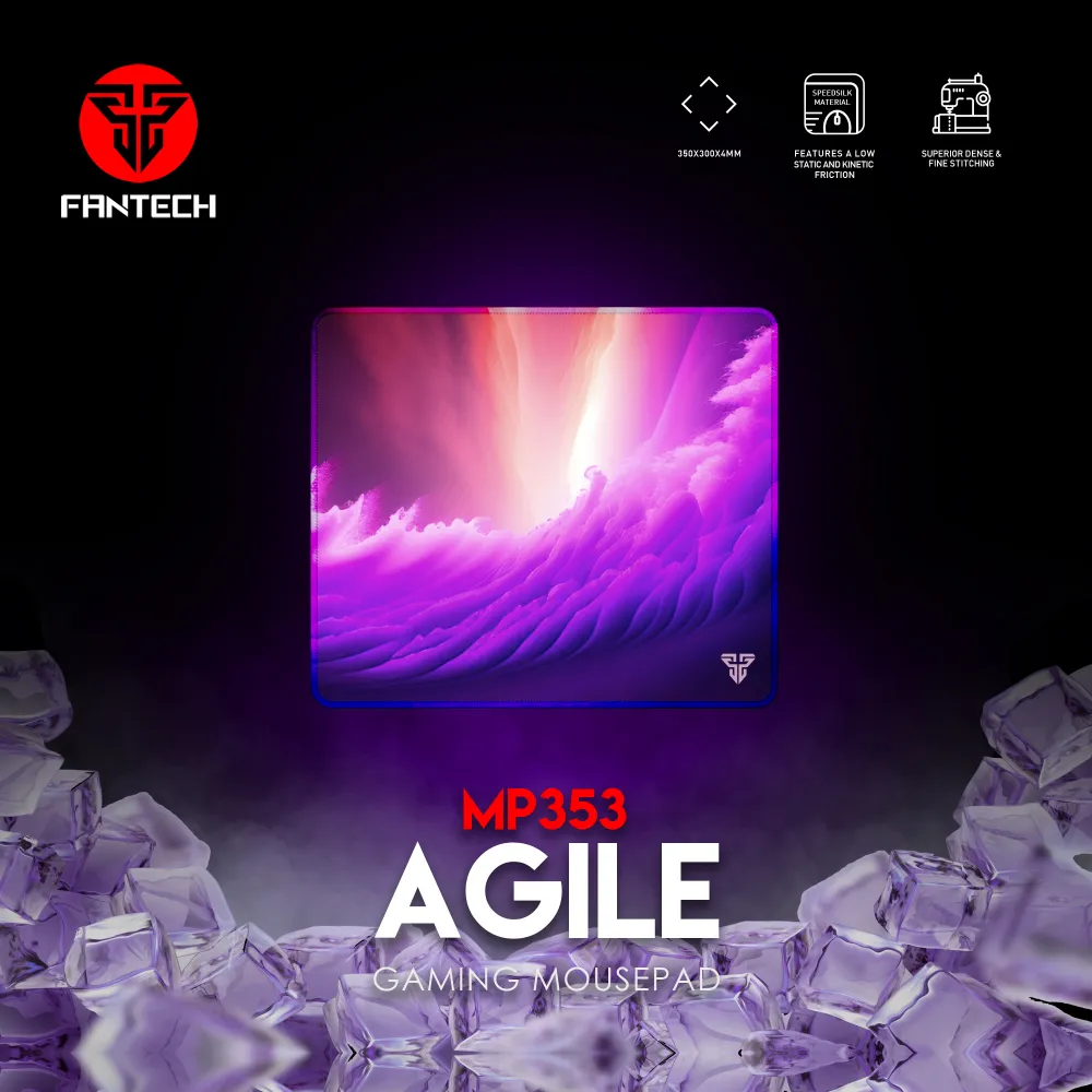 Mis Wireless Gaming Fantech XD7 Aria ljubicasti sa podlogom Fantech MP353 Agile ljubicasta