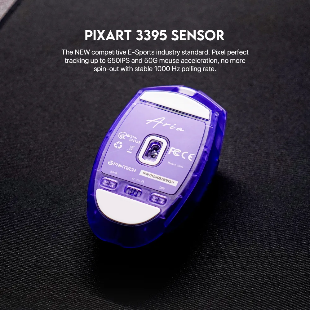 Mis Wireless Gaming Fantech XD7 Aria ljubicasti sa podlogom Fantech MP353 Agile ljubicasta
