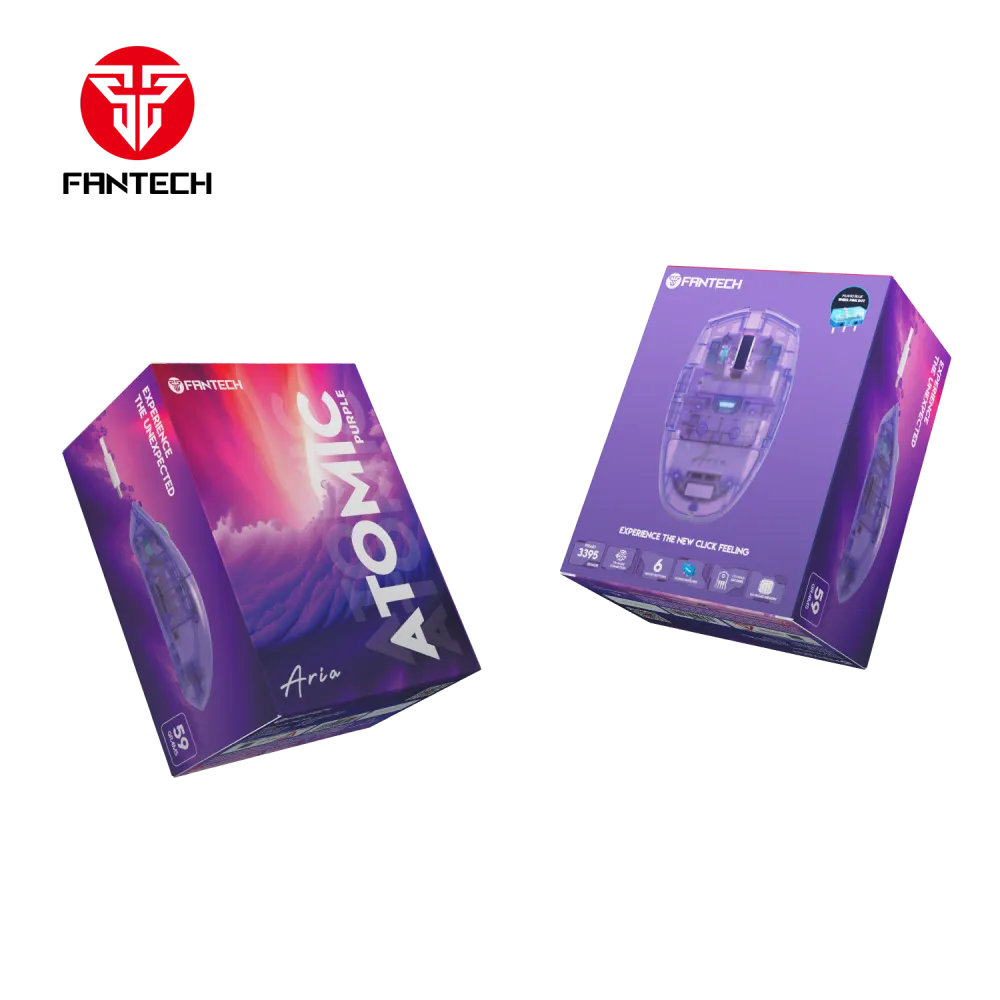 Mis Wireless Gaming Fantech XD7 Aria ljubicasti sa podlogom Fantech MP353 Agile ljubicasta