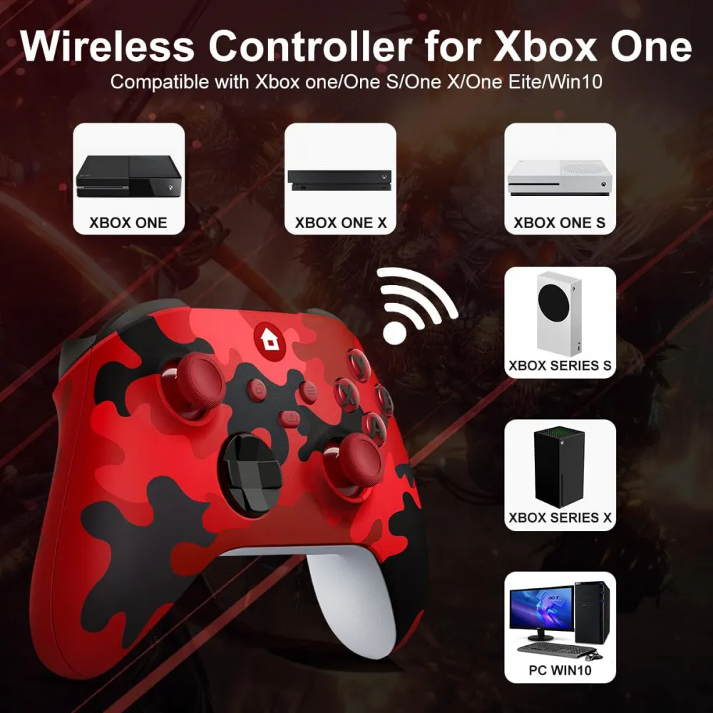 Joypad WIFI kontroler za XBOX One, XBOX X series, PC Windows, PS 3 army crvena
