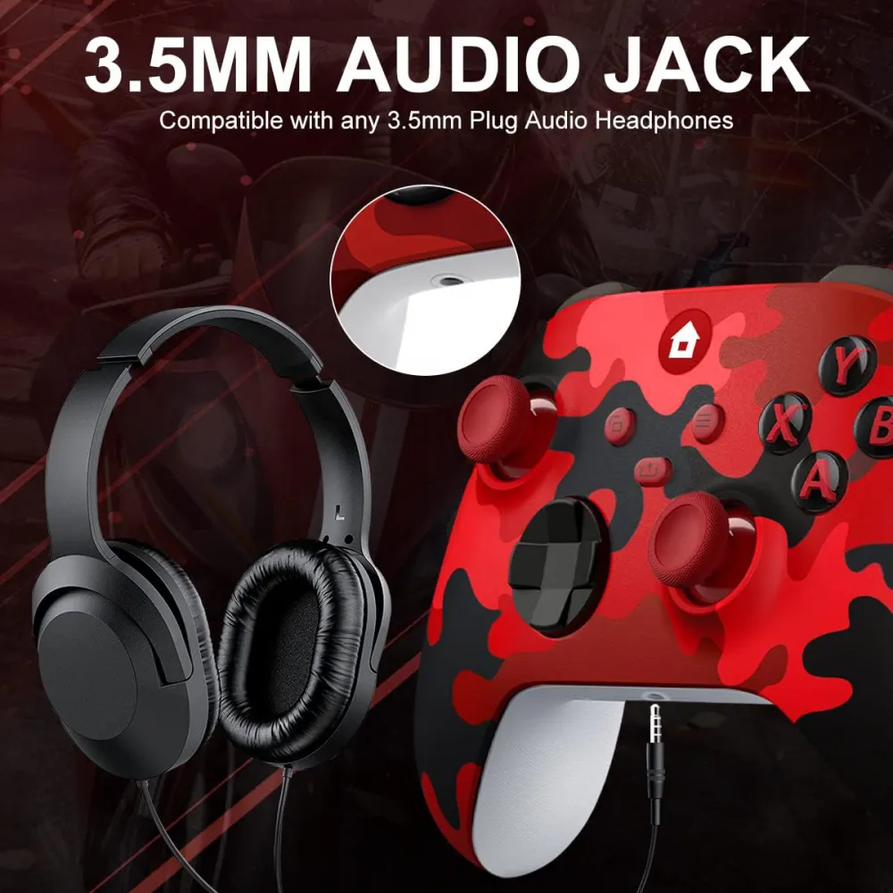 Joypad WIFI kontroler za XBOX One, XBOX X series, PC Windows, PS 3 army crvena