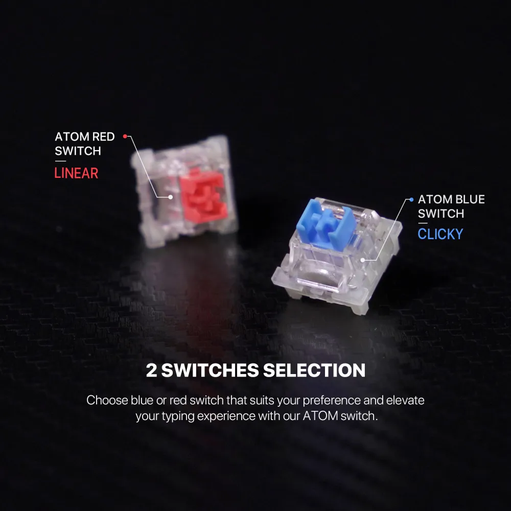 Tastatura Mehanicka Gaming Fantech MK874 RGB Atom 63 Navy (Blue switch)
