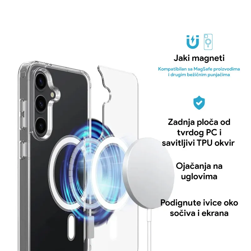 Maska Magsafe za Samsung S928B Galaxy S24 Ultra transparent