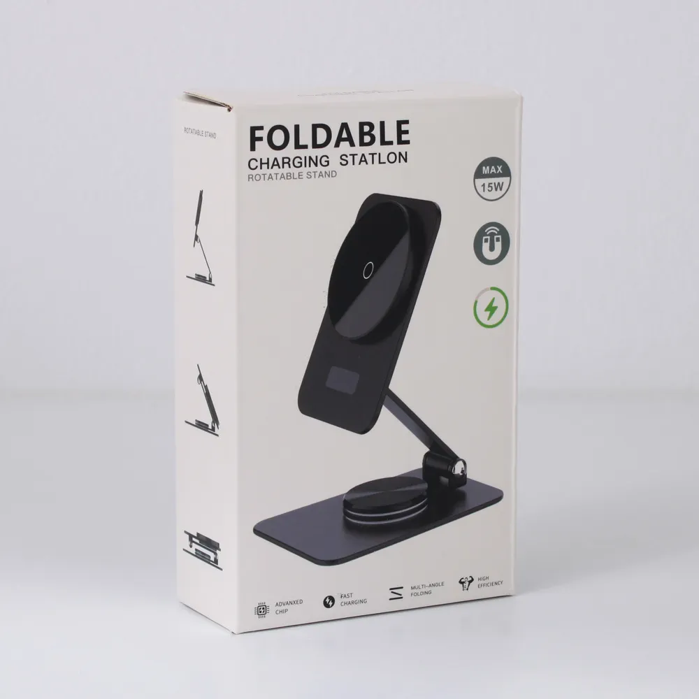 Kucni punjac Wireless 15W rotirajuci beli