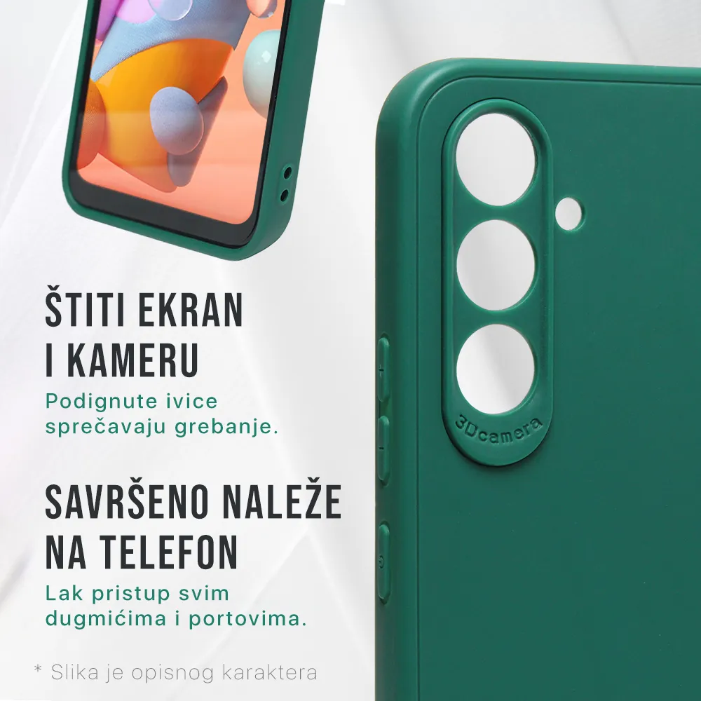 Maska 3D Camera za Xiaomi Redmi Note 13 Pro 4G (EU) tamno zelena
