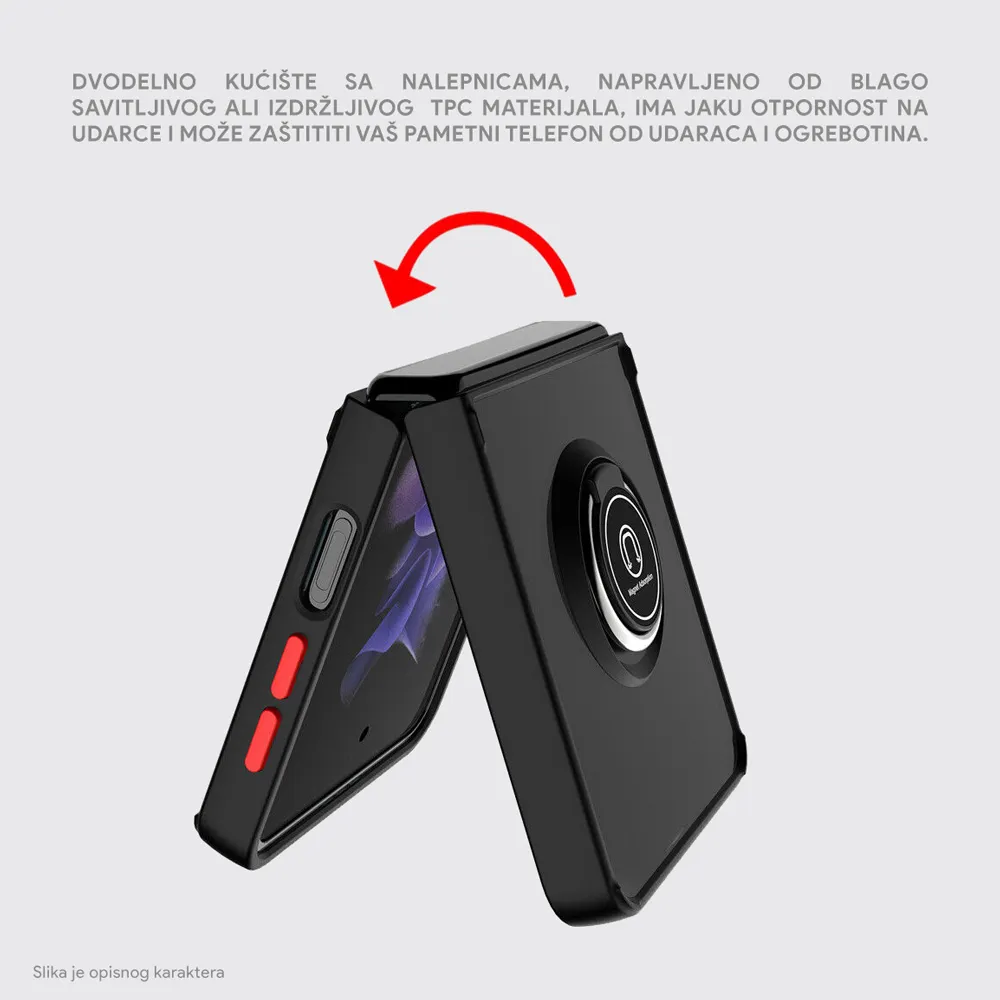 Maska Frosted Shockproof za Samsung F741B Galaxy Z Flip 6 5G zuta