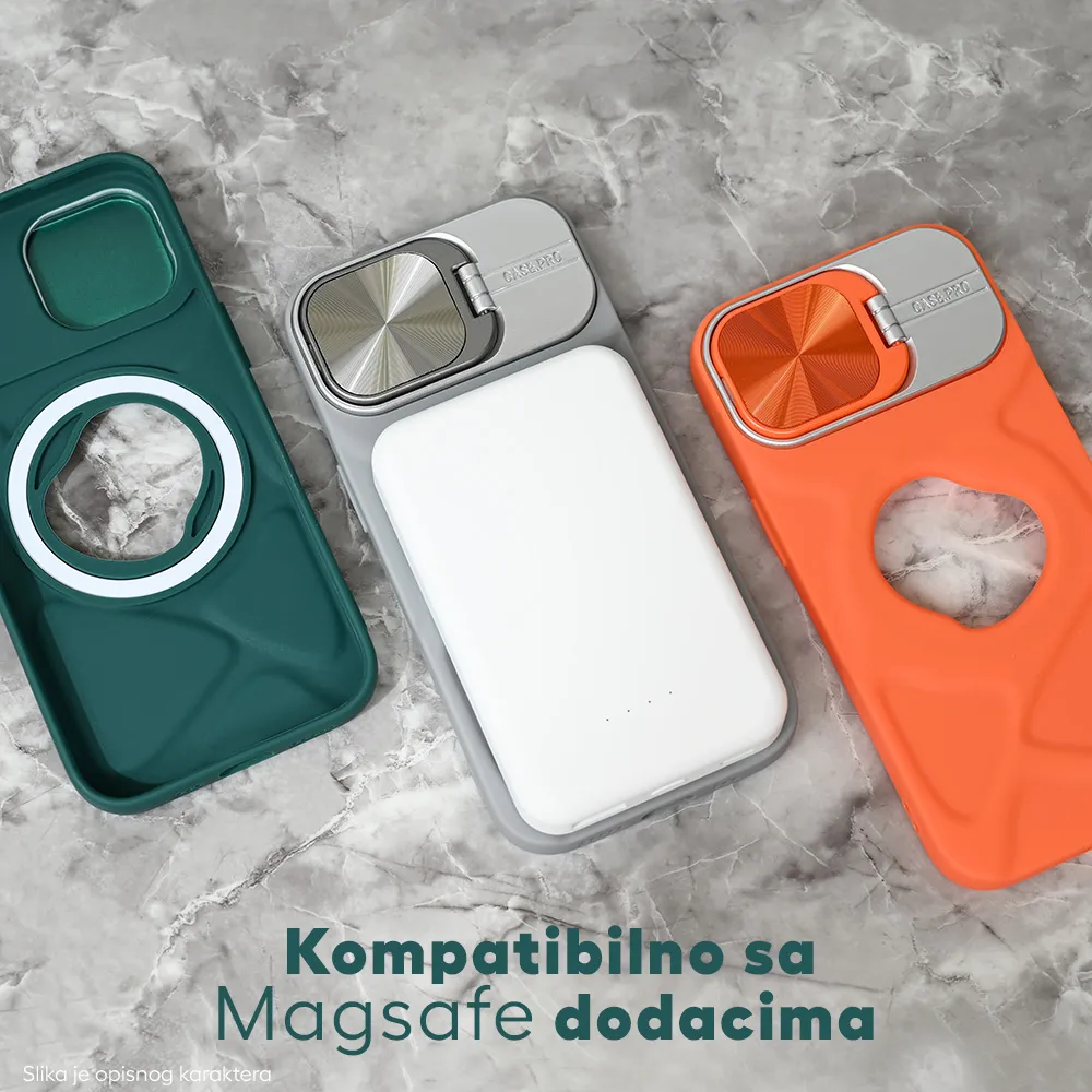 Maska Magsafe Lens holder za iPhone 11 6.1 narandzasta