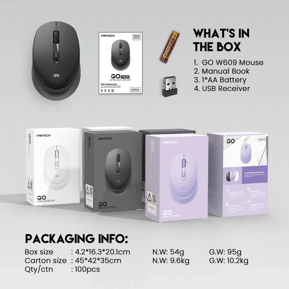 Mis Wireless Fantech W609 GO ljubcasti
