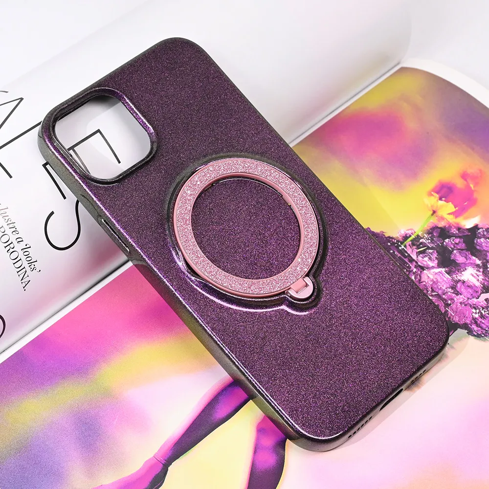 Maska Magsafe Ring za iPhone 15 Plus 6.7 roze