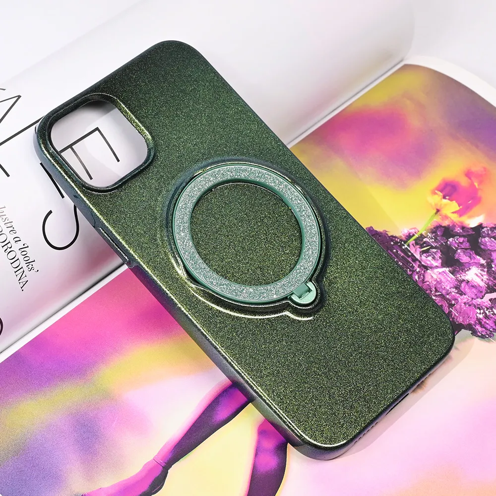 Maska Magsafe Ring za iPhone 15 Plus 6.7 zelena