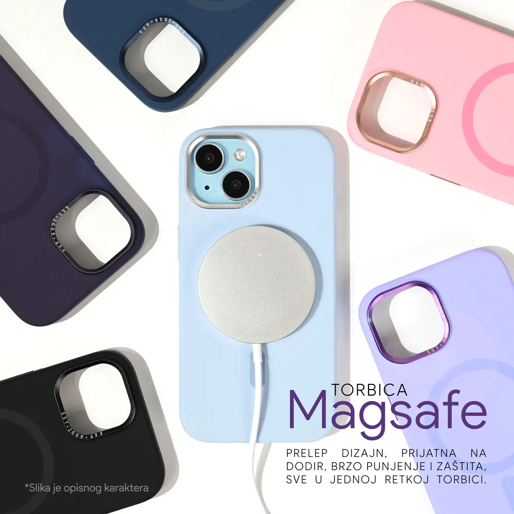 Maska Magsafe Pure Plus za iPhone 15 Pro 6.1 ljubicasta