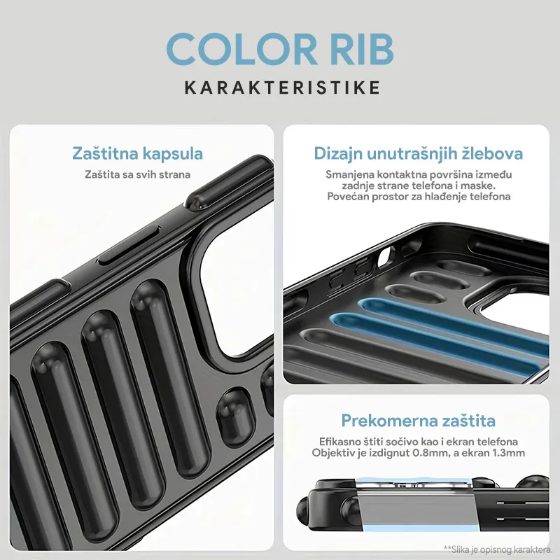 Maska Color Rib za iPhone 15 Pro Max 6.7 zelena