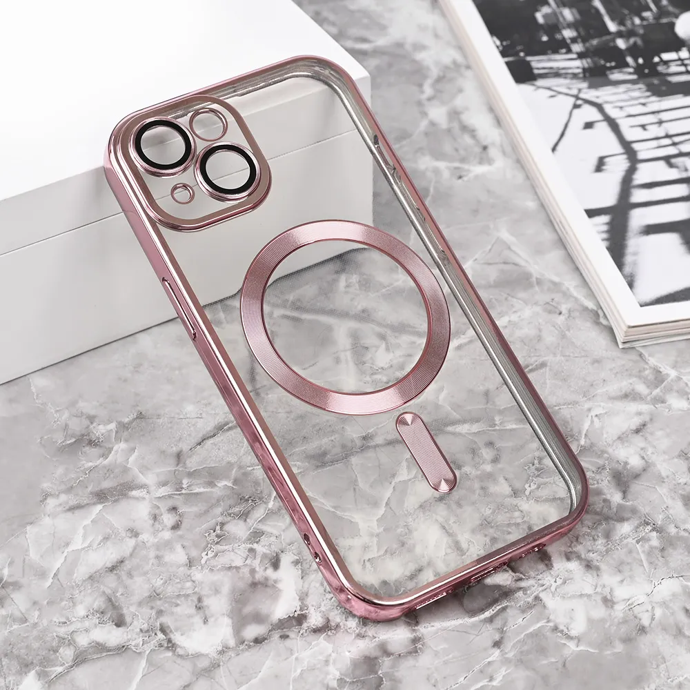 Maska Magsafe Lux za iPhone 15 6.1 roze