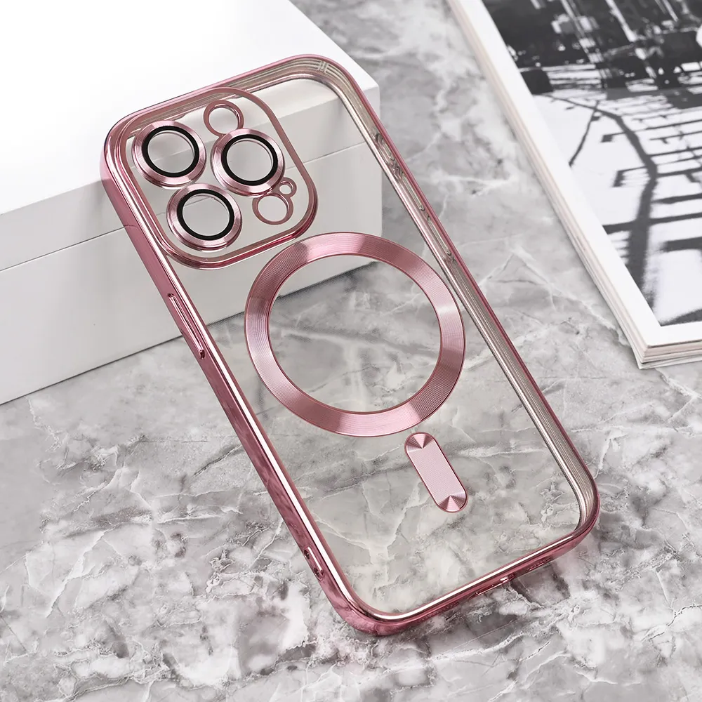 Maska Magsafe Lux za iPhone 15 Pro 6.1 roze