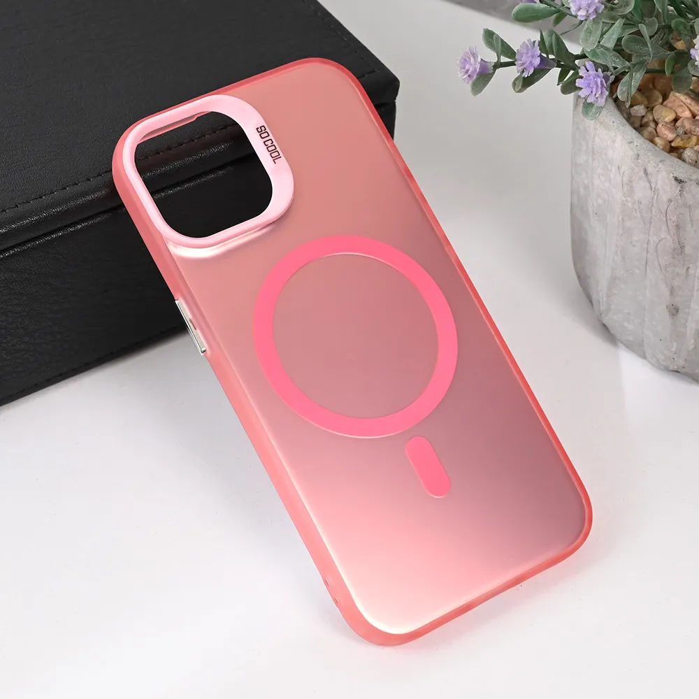 Maska Magsafe Clear za iPhone 15 6.1 roze