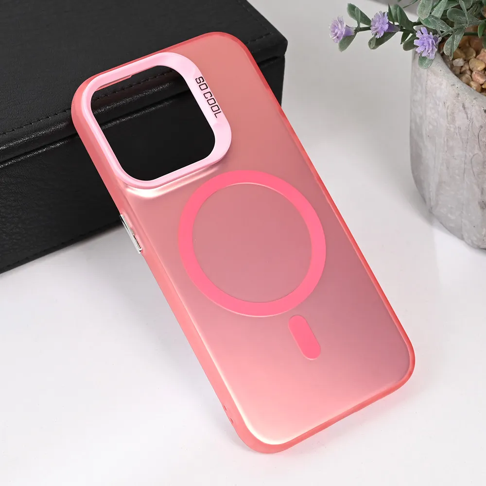 Maska Magsafe Clear za iPhone 15 Pro 6.1 roze