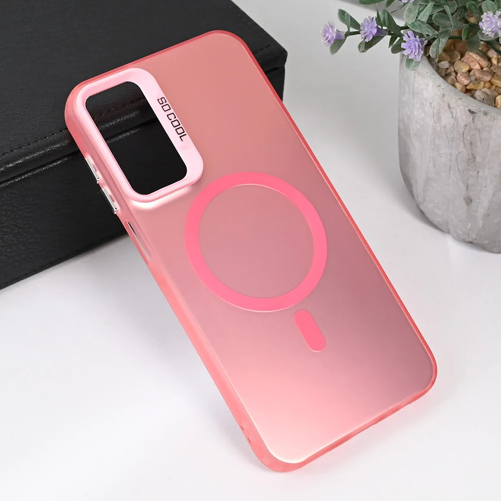 Maska Magsafe Clear za Samsung A156B Galaxy A15 5G roze