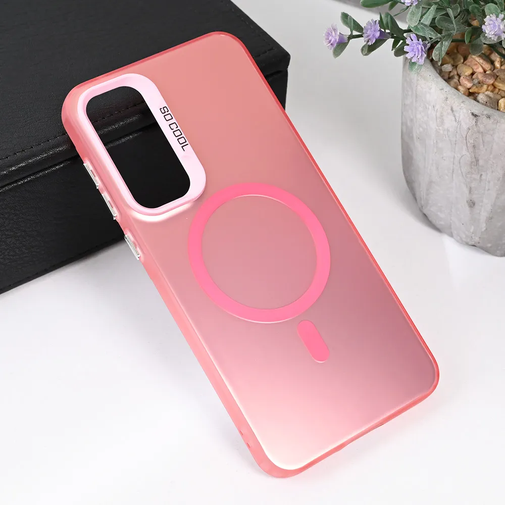 Maska Magsafe Clear za Samsung A356B Galaxy A35 5G roze