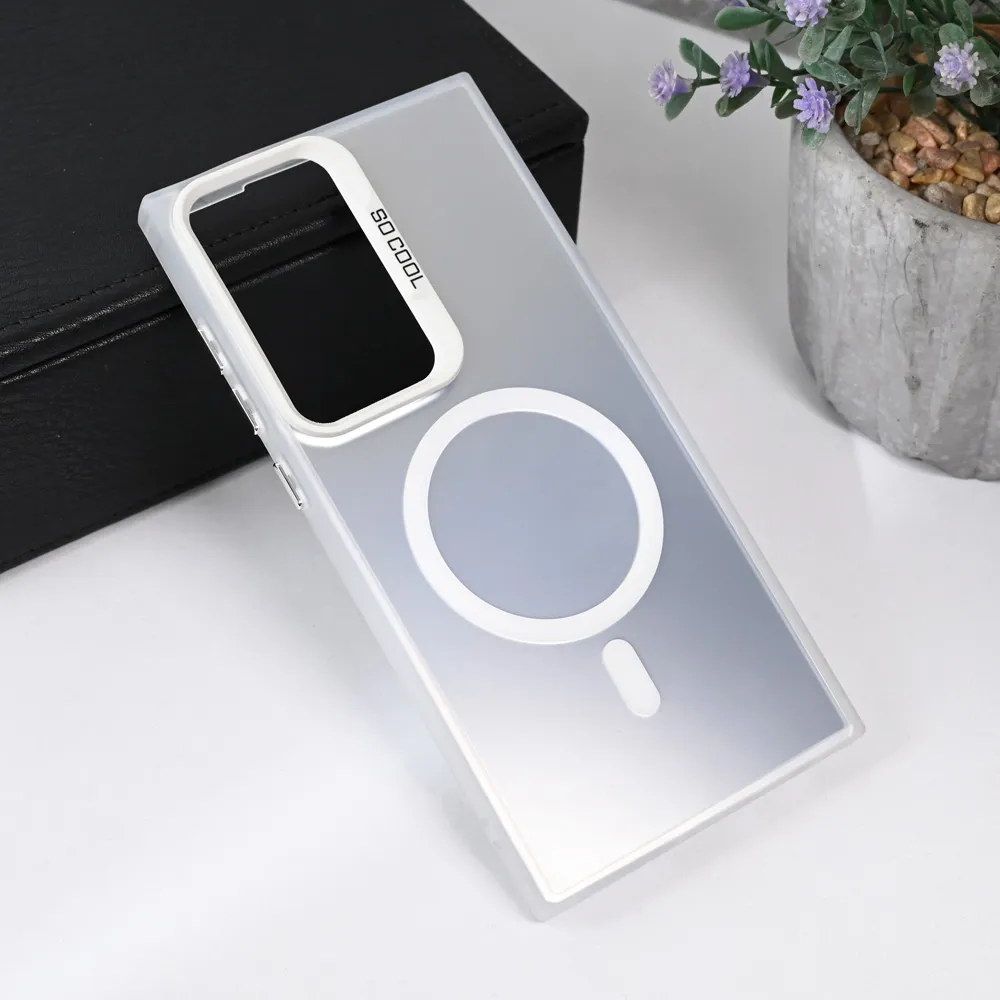 Maska Magsafe Clear za Samsung S918B Galaxy S23 Ultra srebrna