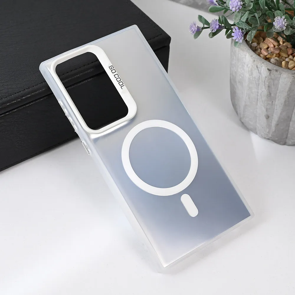 Maska Magsafe Clear za Samsung S928B Galaxy S24 Ultra srebrna