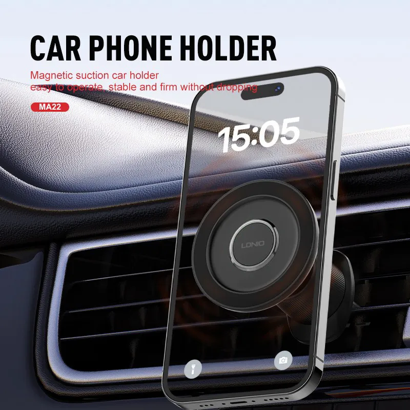 Auto stalak za ventilaciju LDNIO MA22 magnetic crni